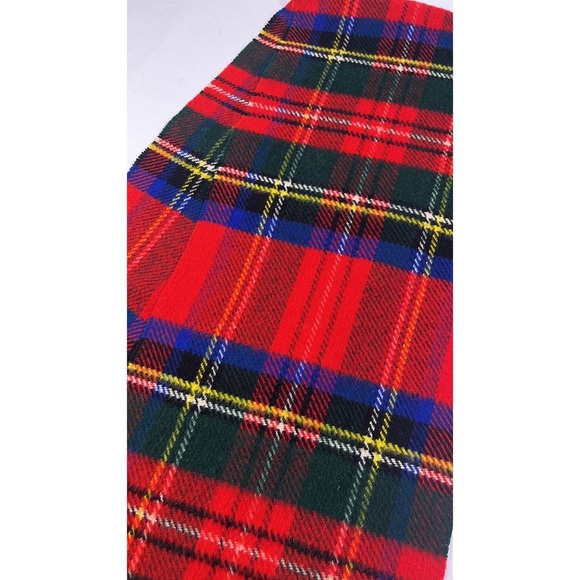 Lands End Stewart Royal Tartan Plaid Wool Scarf - Picture 2 of 4
